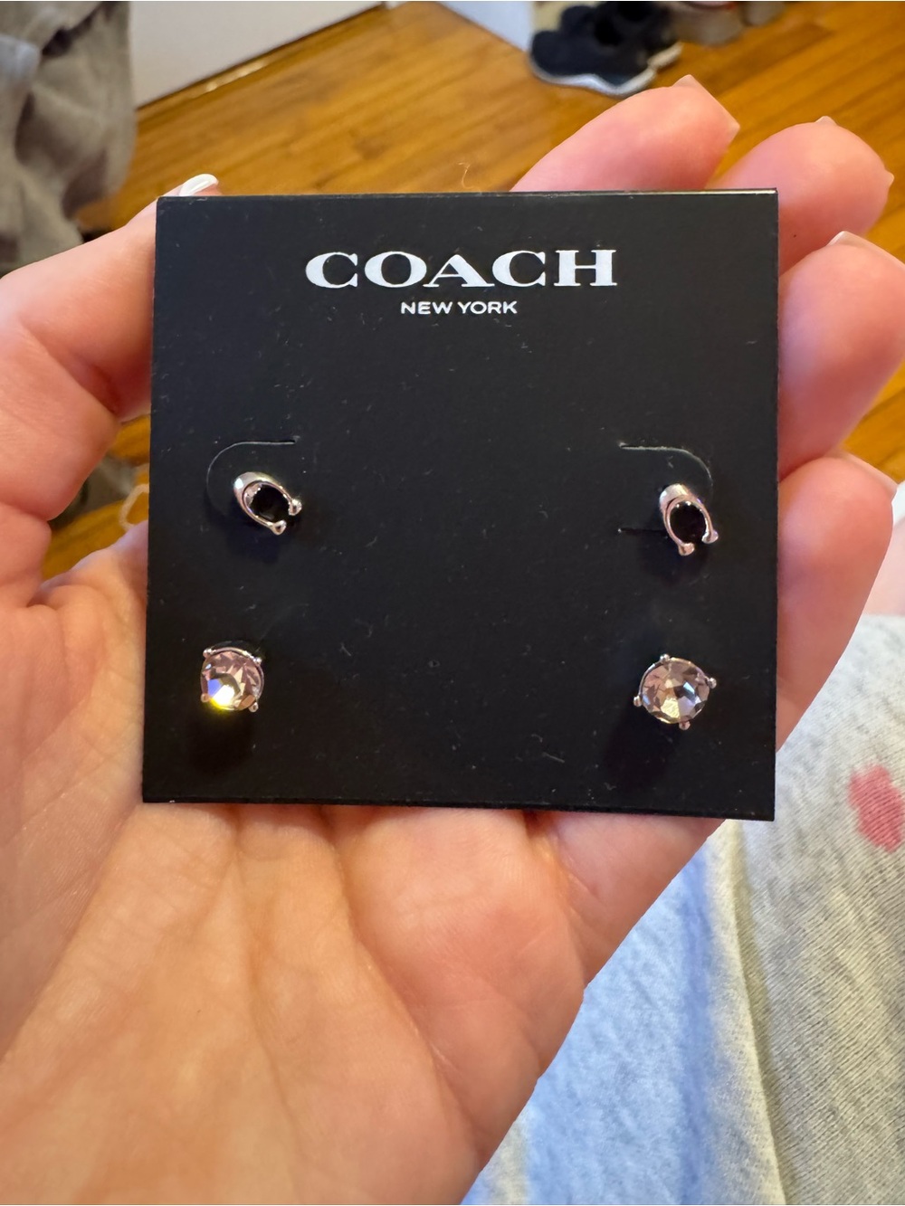 New coach earrings